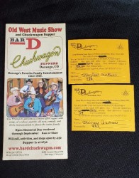 Bar D Chuckwagon Dinner Show tickets - Lot #2